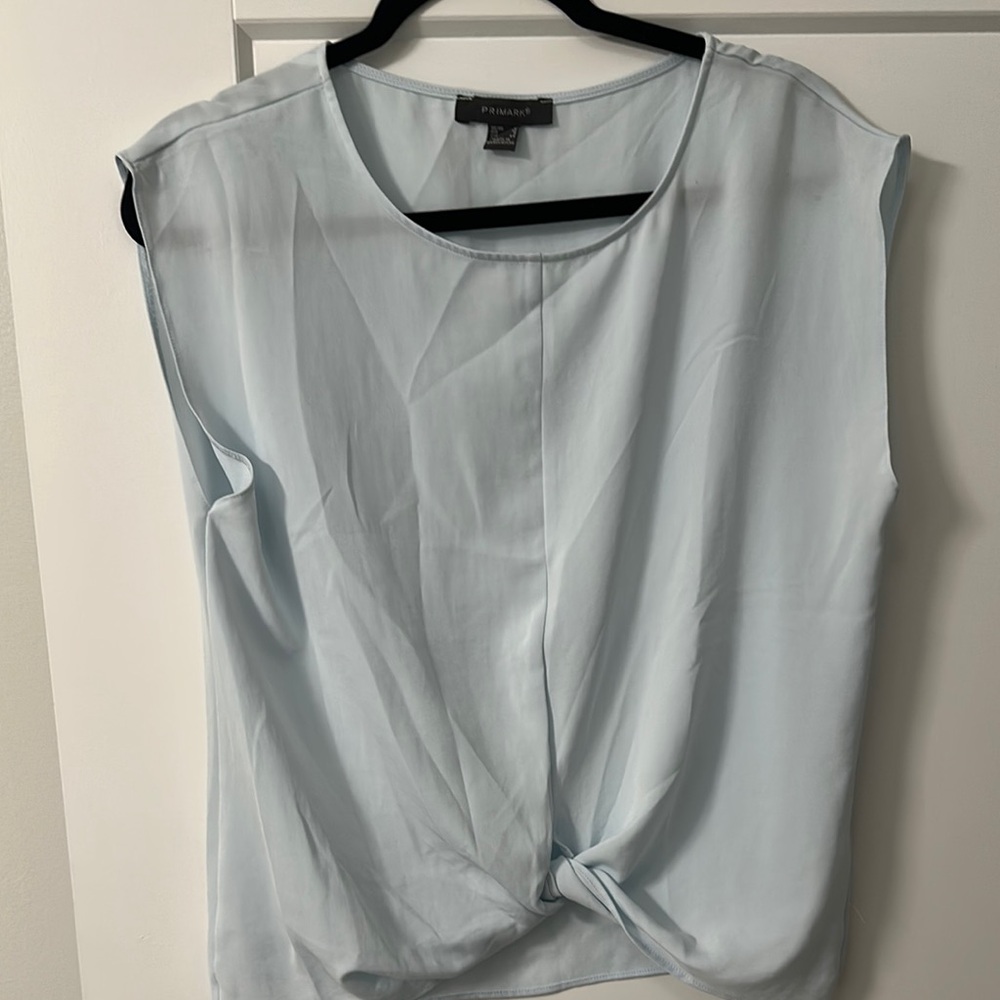 Primark Gray Asymmetrical Relaxed Blouse
